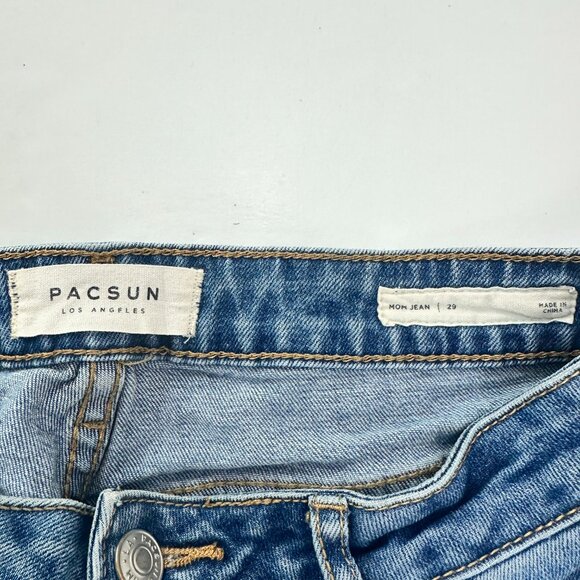 PacSun Mom Jean Women's size 29 Medium Wash Blue Denim Jeans - Picture 3 of 5